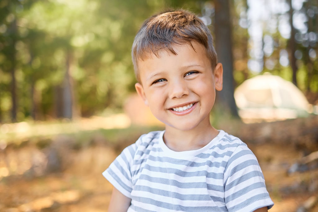 Boy smiling at Pediatric Dentistry & Orthodontics of Salem in Salem, NH